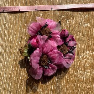 Pink Triple Floral Hair Clip